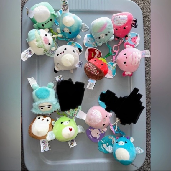 🩷1️⃣3️⃣💚 Bundle of Kellytoy Original Squishmallows 3.5” clips - Picture 1 of 5